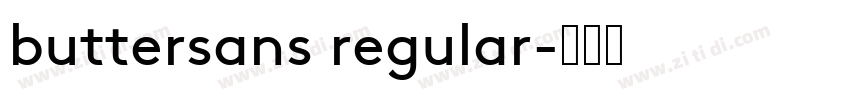 buttersans regular字体转换